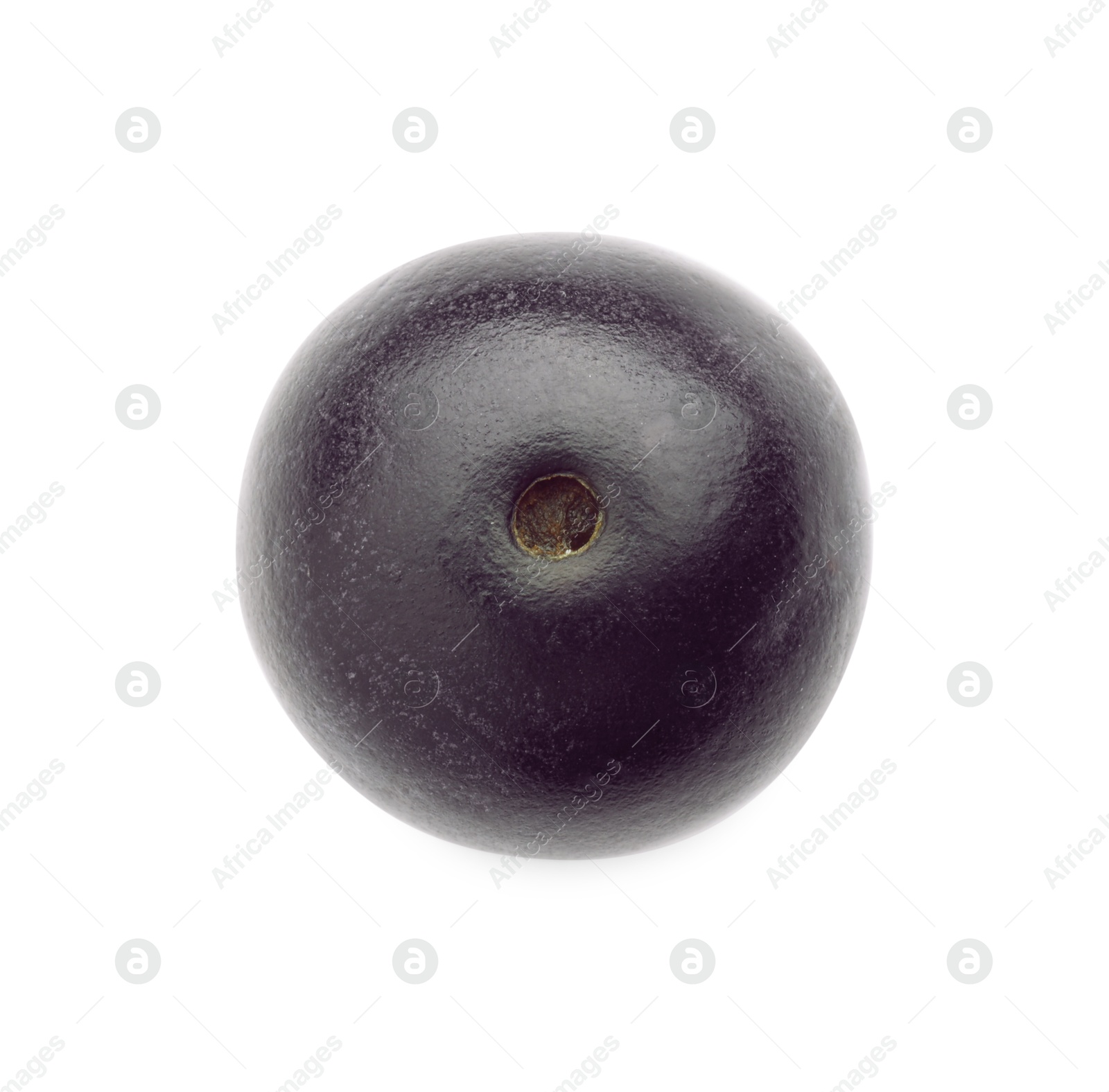 Photo of Fresh ripe acai berry isolated on white, top view