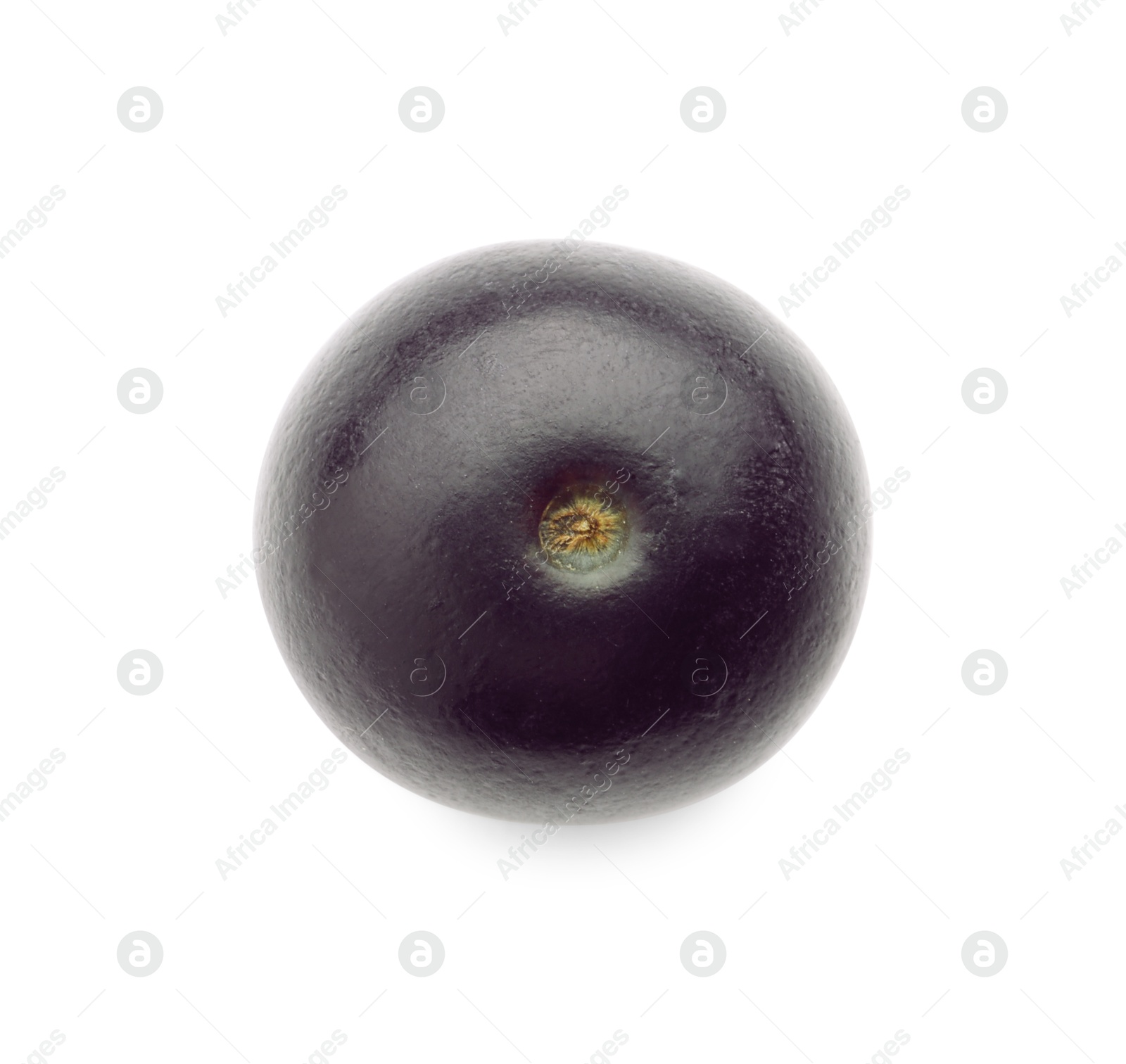 Photo of Fresh ripe acai berry isolated on white, top view