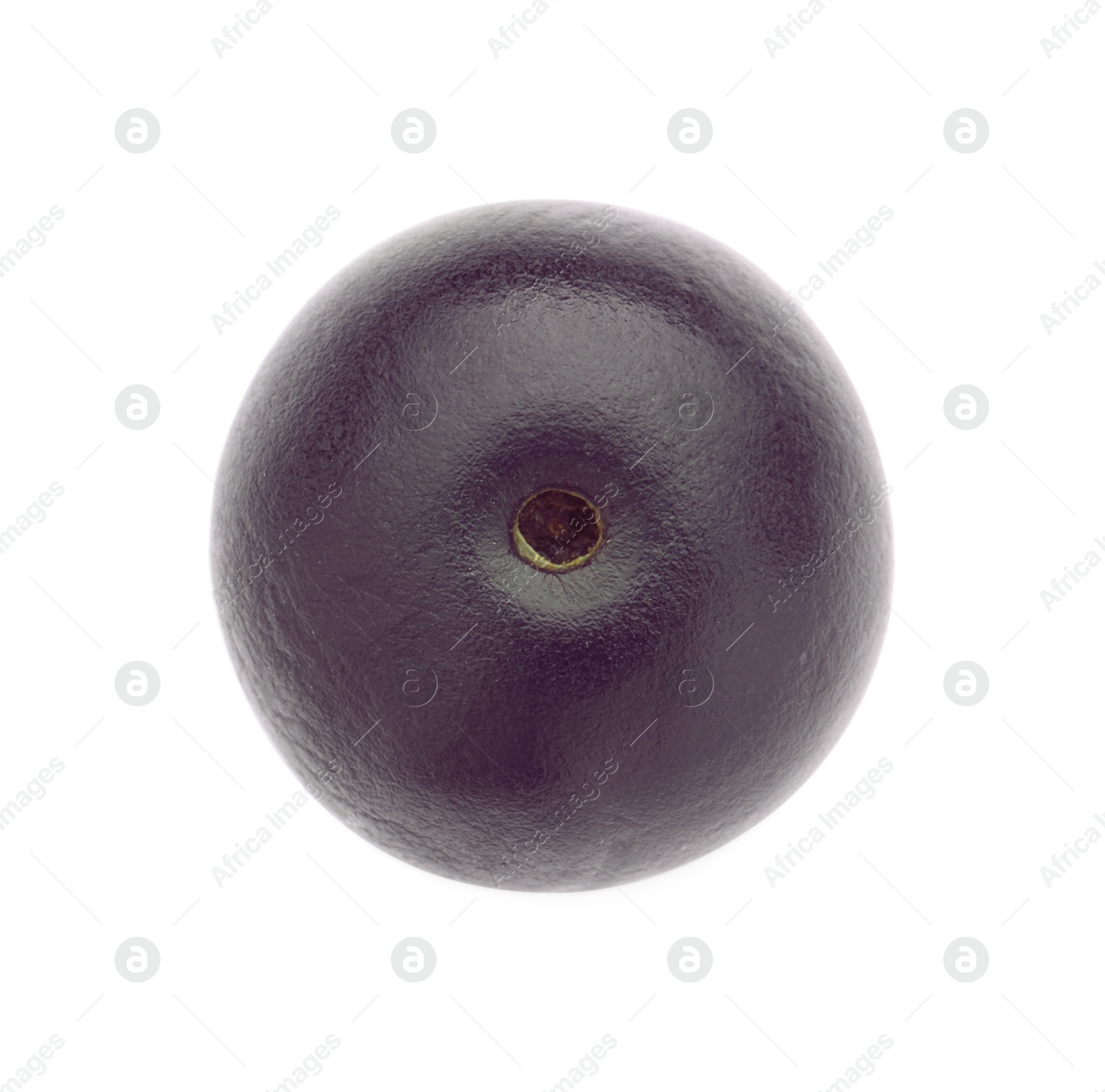 Photo of Fresh ripe acai berry isolated on white, top view