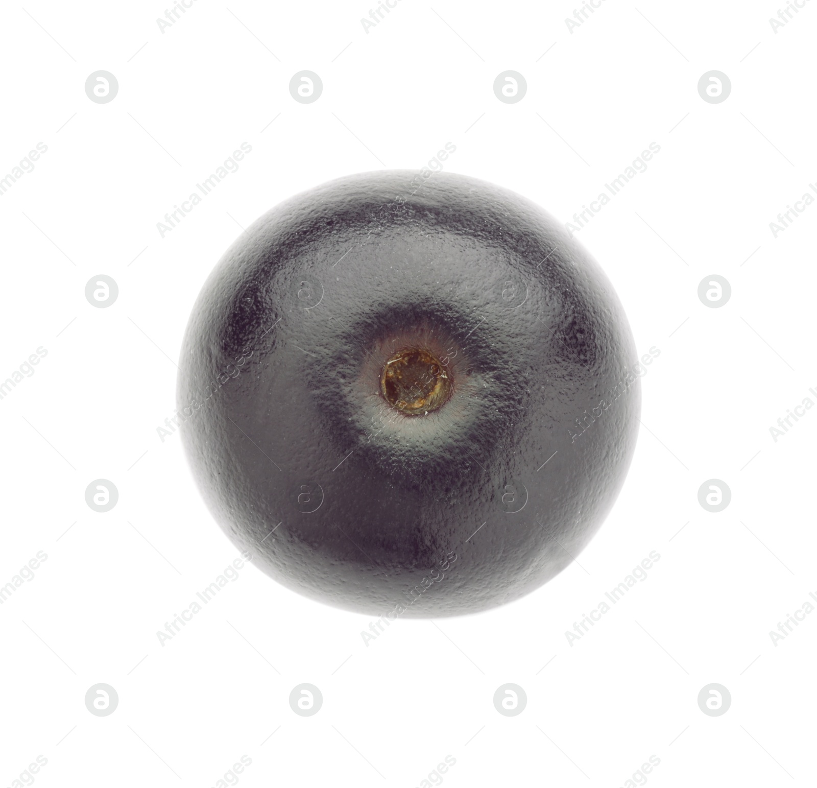 Photo of Fresh ripe acai berry isolated on white, top view