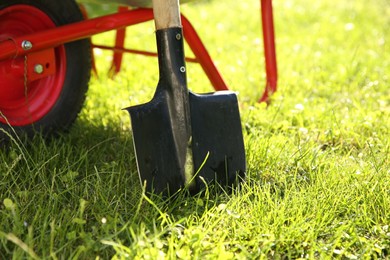 One shovel on sunny day. Gardening tool