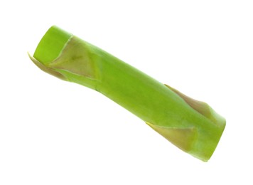 Photo of Piece of fresh green asparagus isolated on white