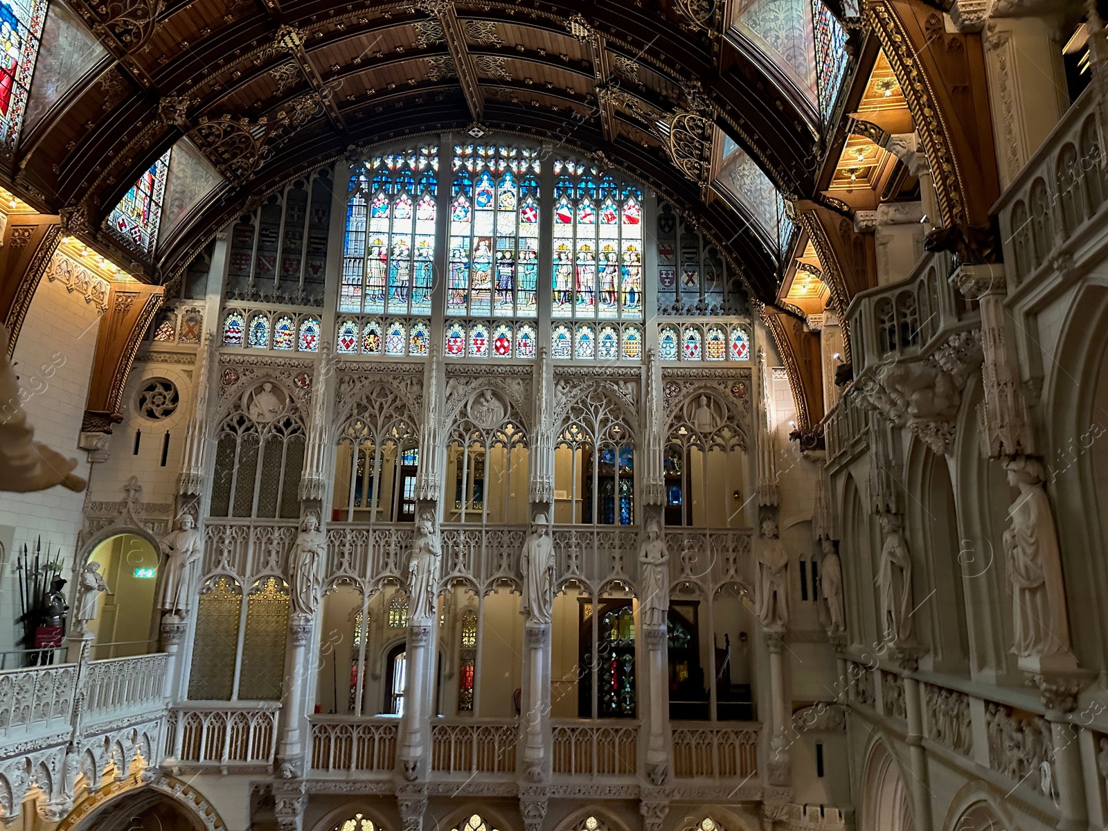 Photo of Utrecht, Netherlands - June 17, 2024: Beautiful hall of medieval De Haar castle