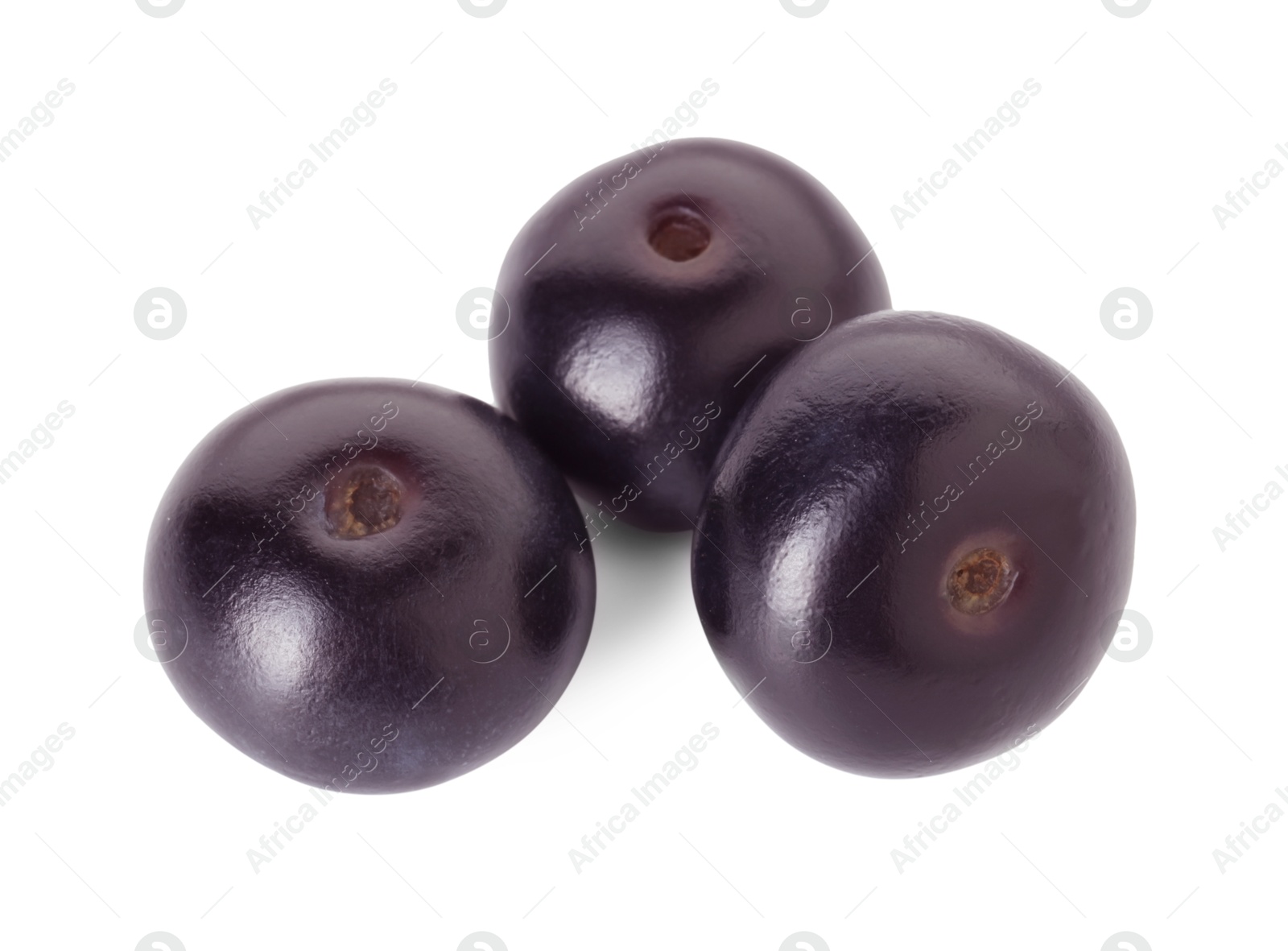 Photo of Fresh ripe acai berries isolated on white