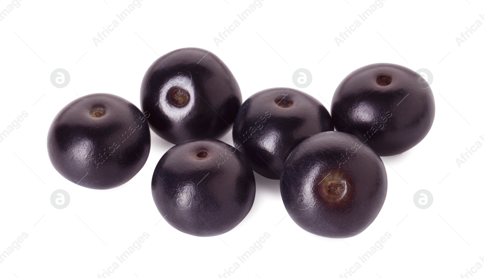 Photo of Fresh ripe acai berries isolated on white