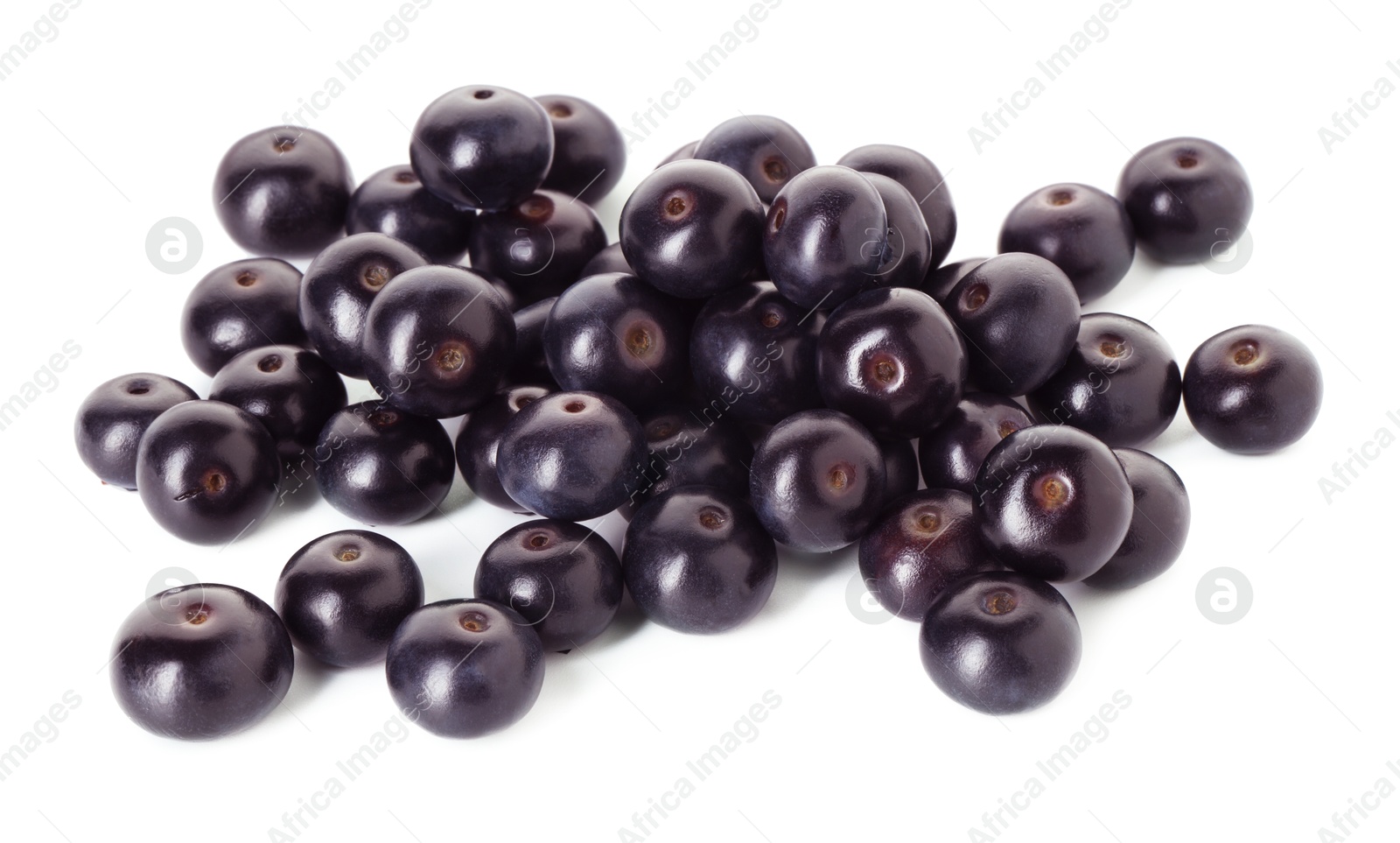 Photo of Fresh ripe acai berries isolated on white