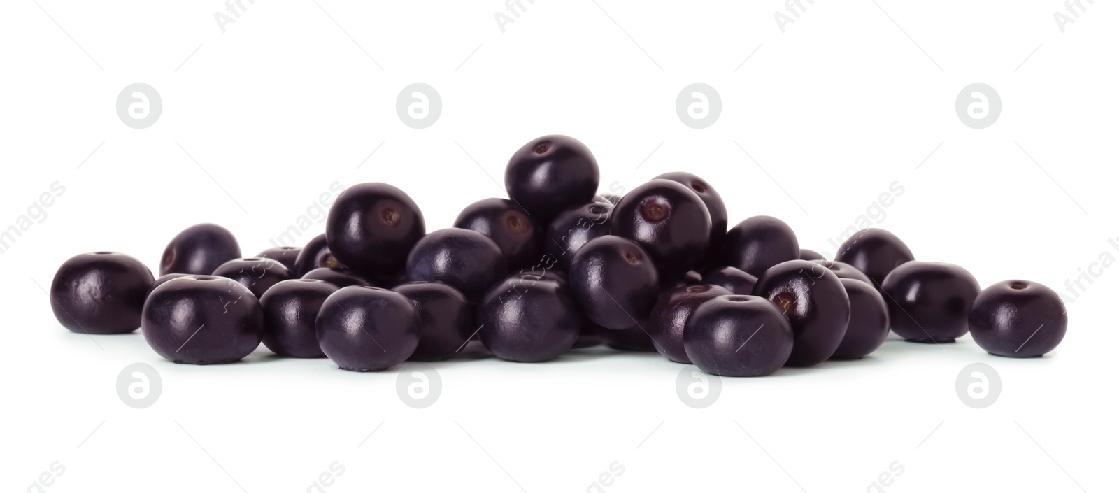 Photo of Fresh ripe acai berries isolated on white