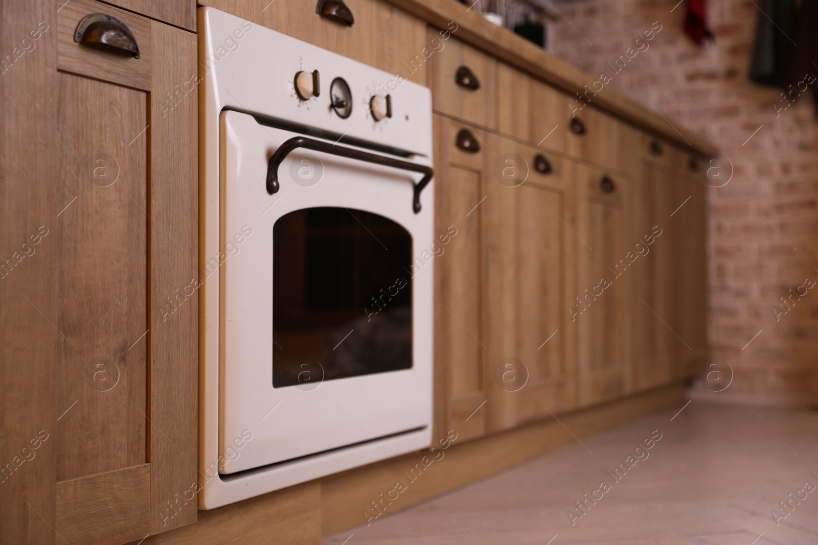 Photo of Stylish vintage oven built in kitchen furniture