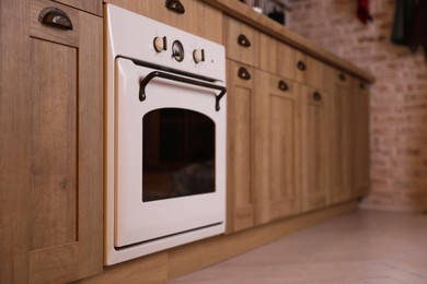 Stylish vintage oven built in kitchen furniture