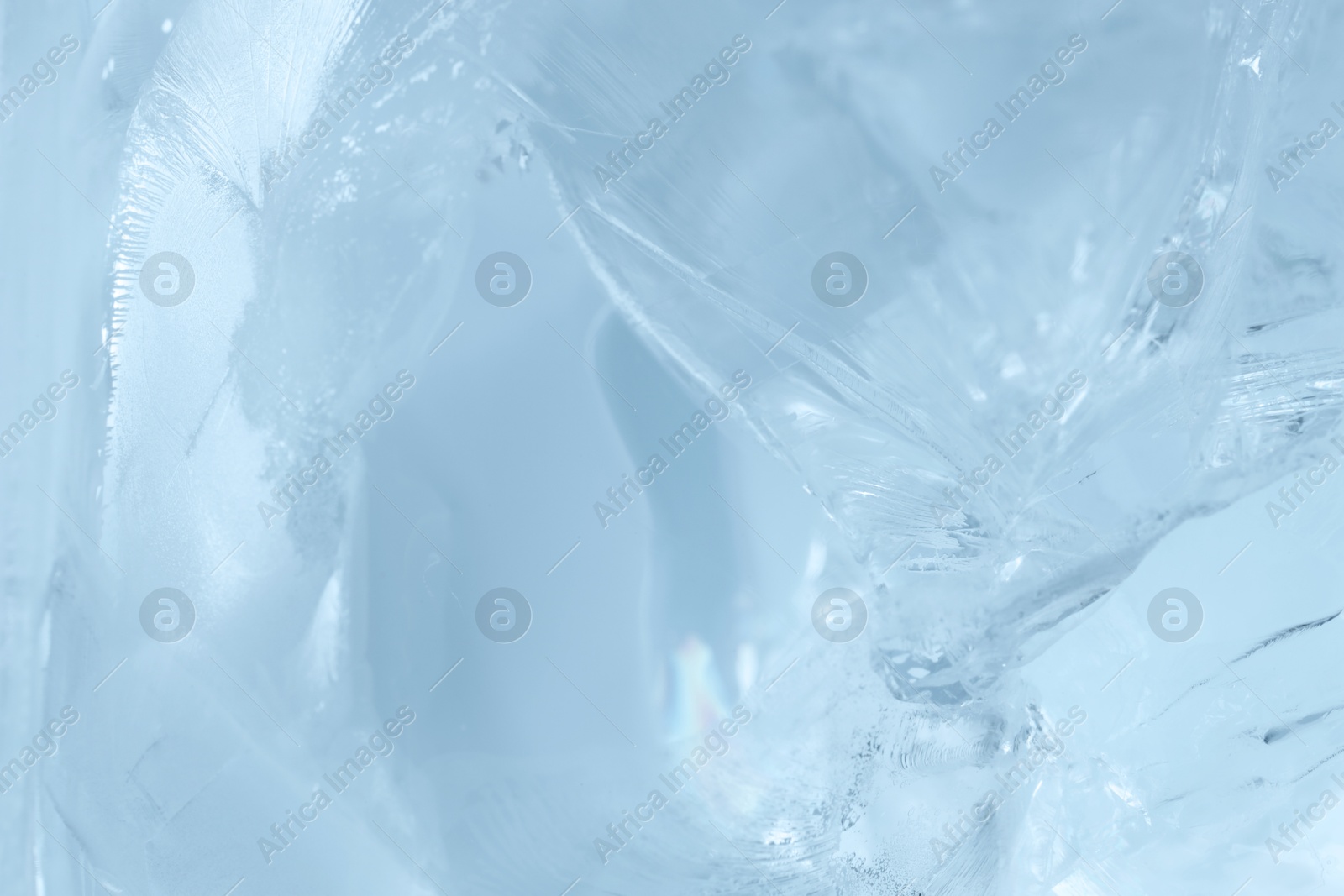 Photo of Beautiful clear ice as background, closeup view