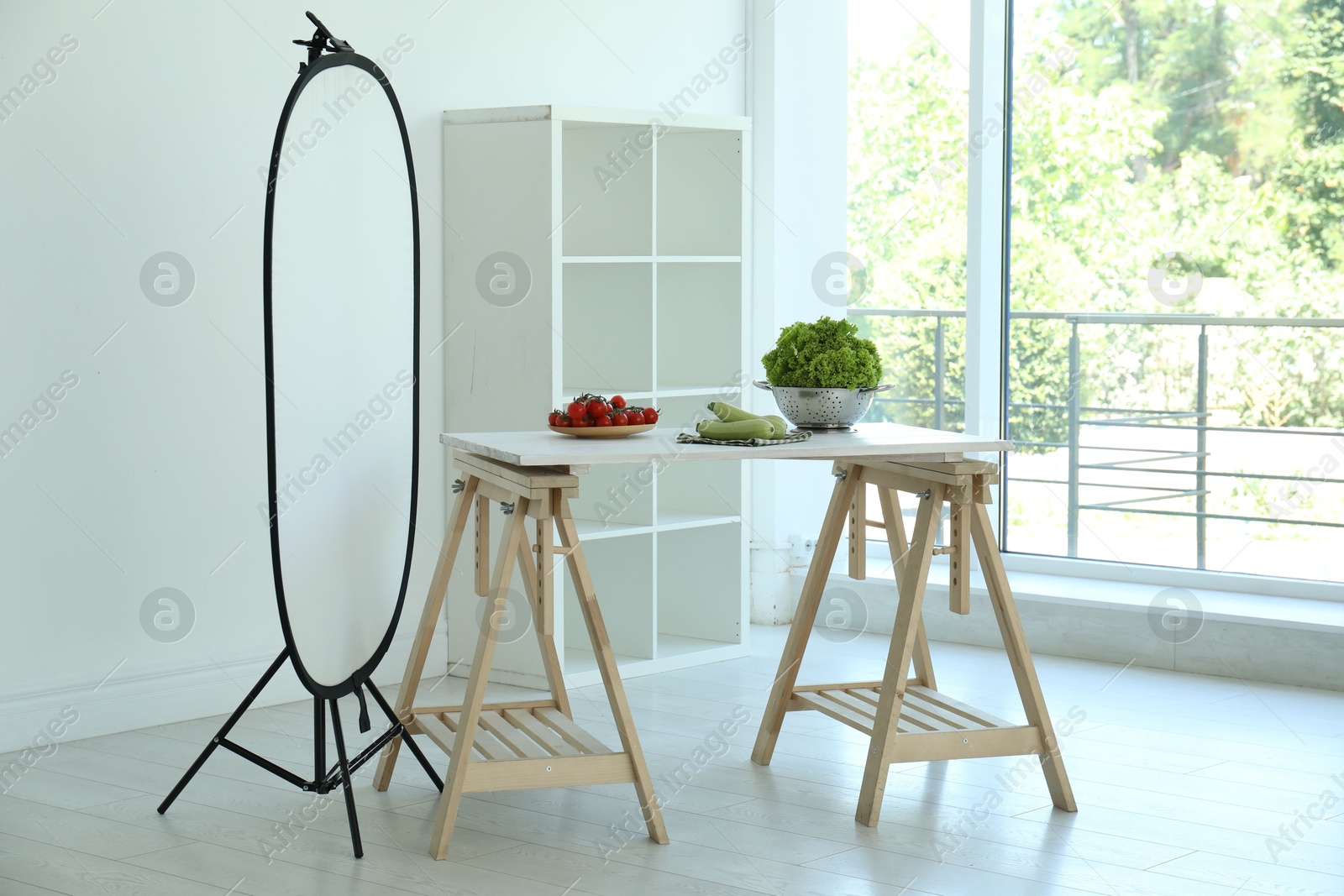 Photo of Shooting food in photo studio with professional equipment