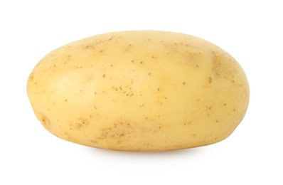 Photo of One fresh young potato isolated on white