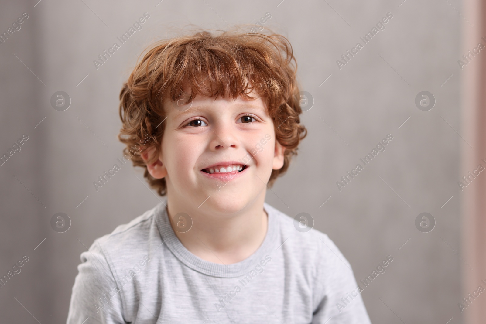 Photo of Portrait of little boy indoors. Cute child