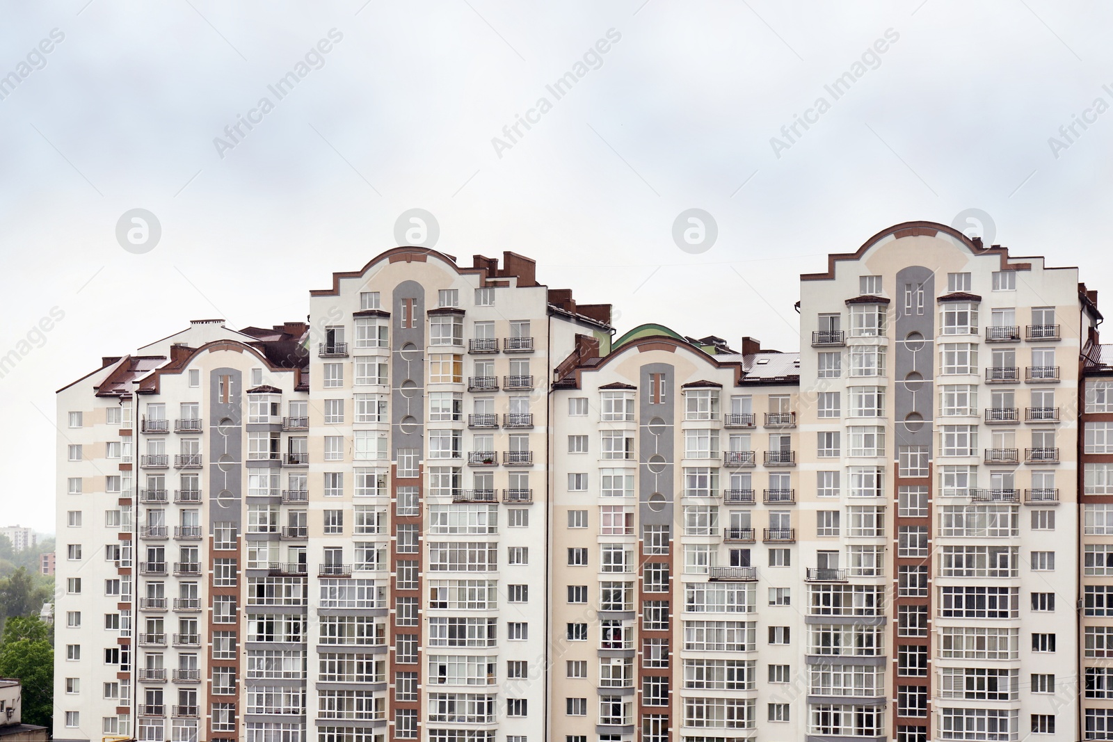 Photo of Exterior of modern building in city on cloudy day