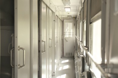 Photo of Interior of train car with many compartments