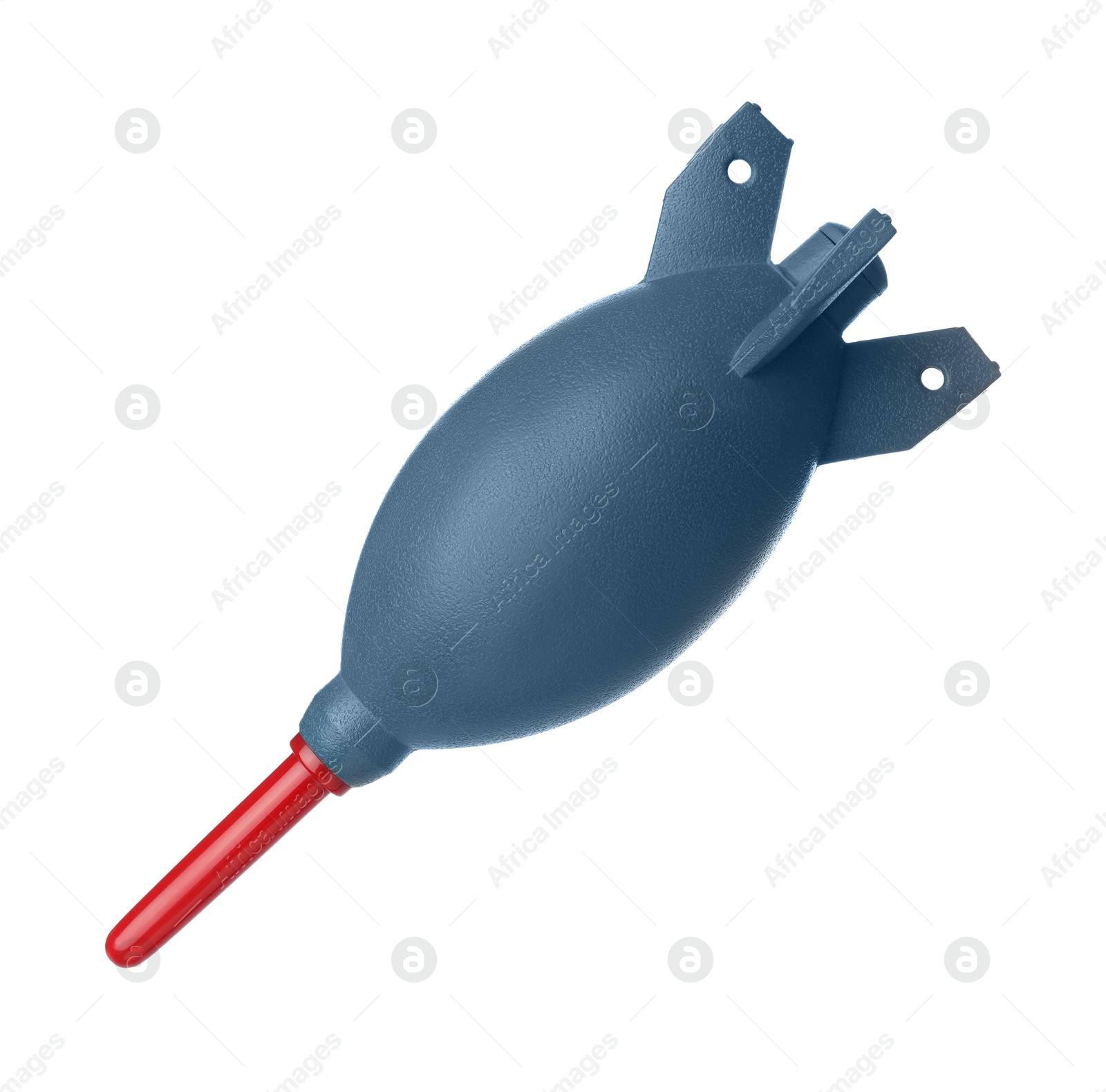 Photo of Lens cleaning air rocket blaster isolated on white. Professional photographer's equipment