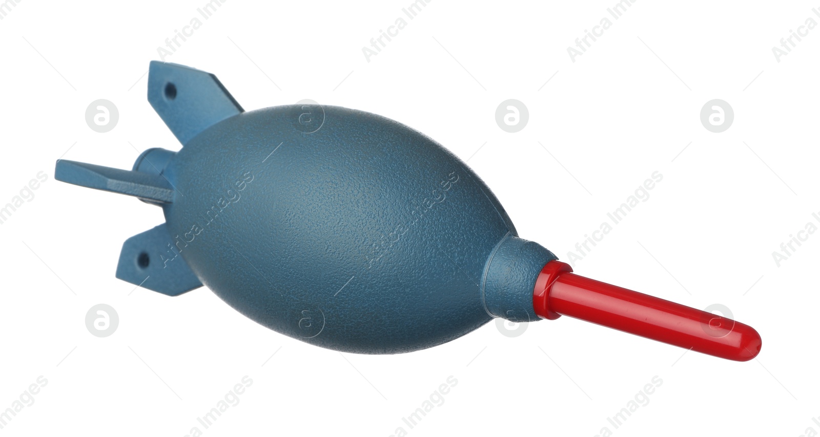 Photo of Lens cleaning air rocket blaster isolated on white. Professional photographer's equipment