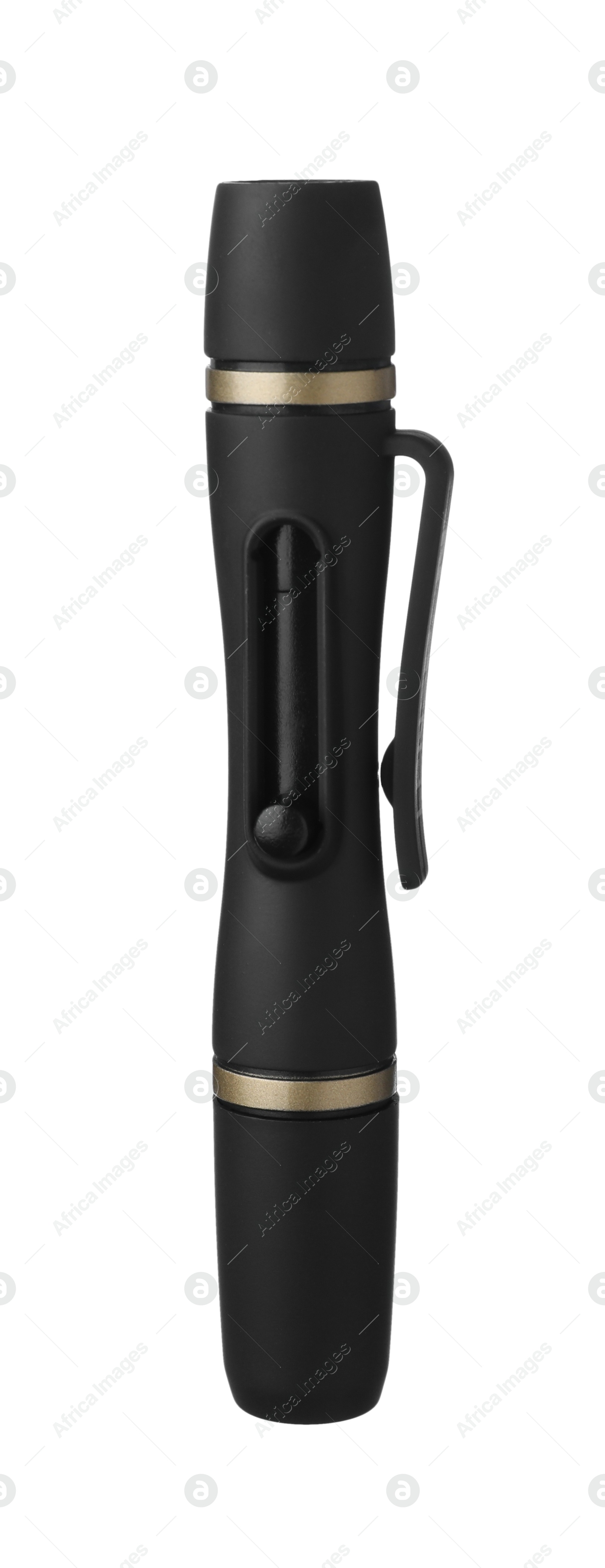 Photo of Lens cleaning pen brush isolated on white. Professional photographer's equipment