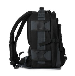 Photo of Backpack for camera isolated on white. Professional accessory