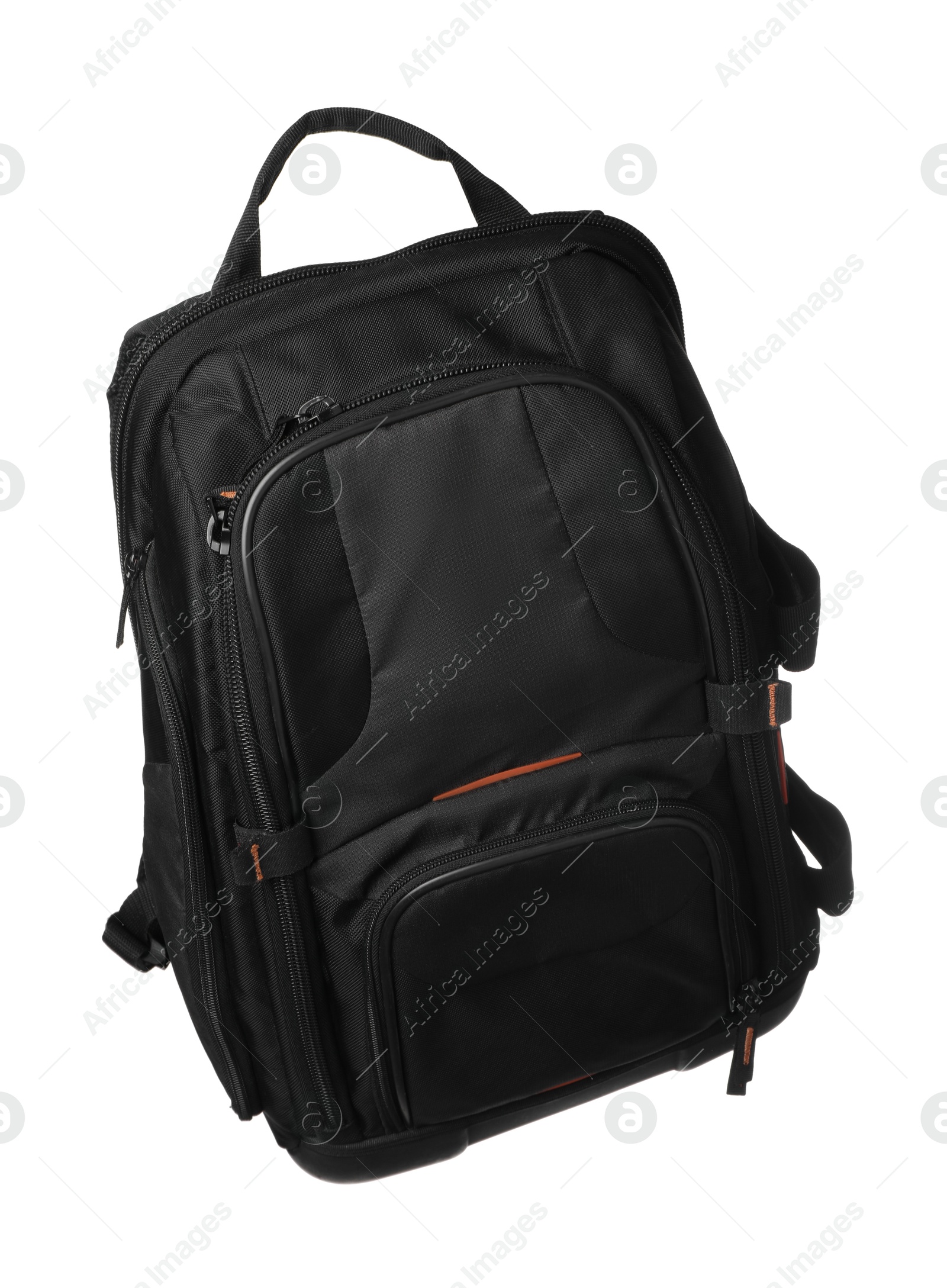 Photo of Backpack for camera isolated on white. Professional accessory