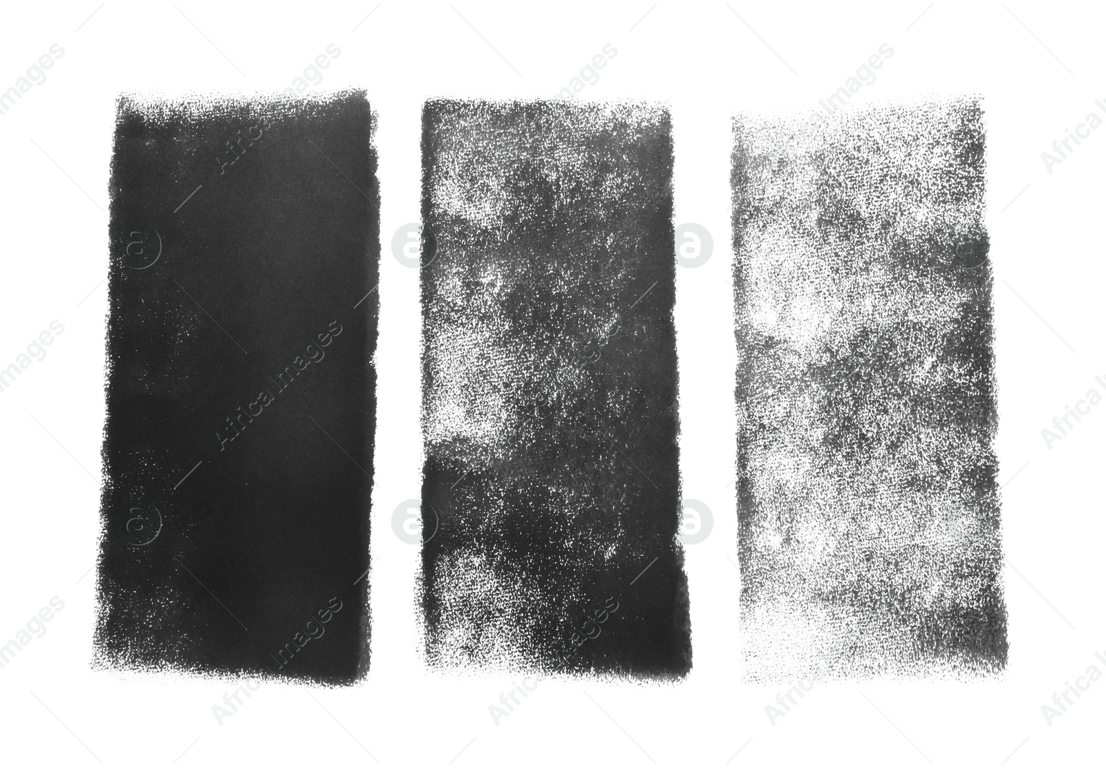 Photo of Dark gray ink painting isolated on white, top view