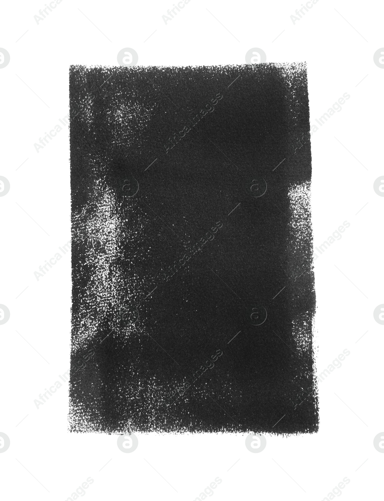 Photo of Painting with gray ink isolated on white, top view