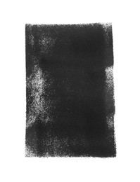 Photo of Painting with gray ink isolated on white, top view