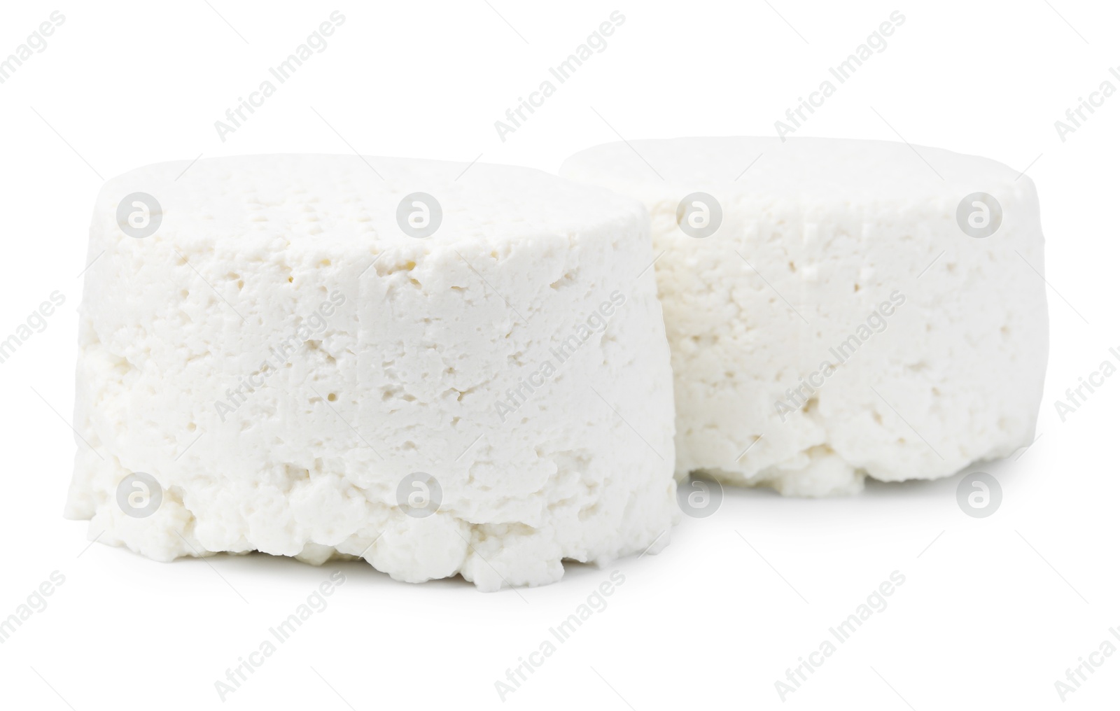 Photo of Fresh ricotta (cream cheese) isolated on white