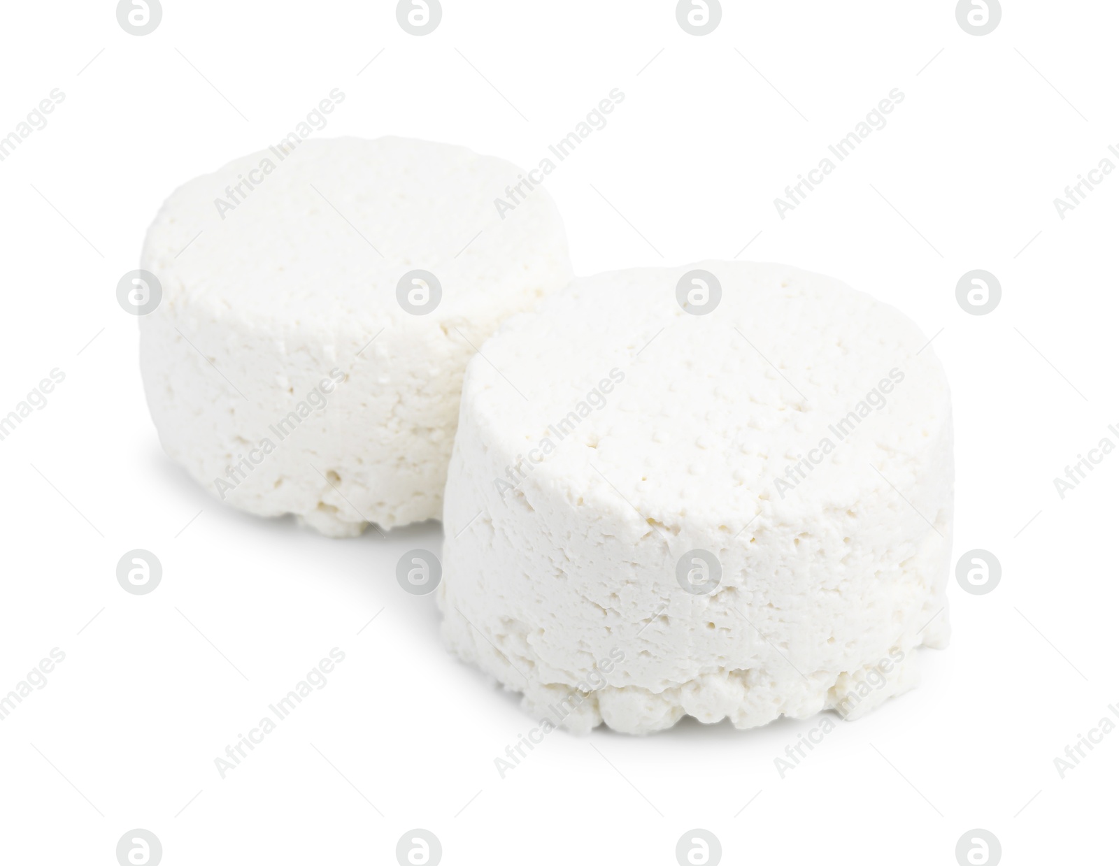 Photo of Fresh ricotta (cream cheese) isolated on white