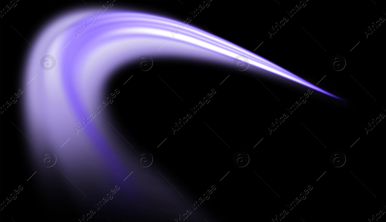 Image of Colorful speed light trails on black background, motion blur effect. Banner design