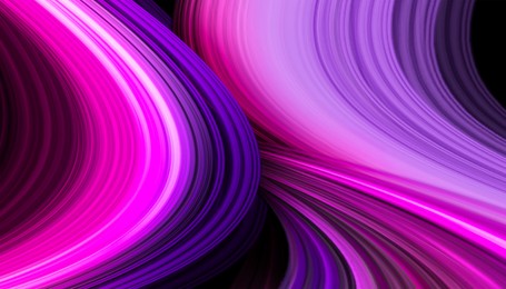 Image of Abstract bright light lines on black background, banner design