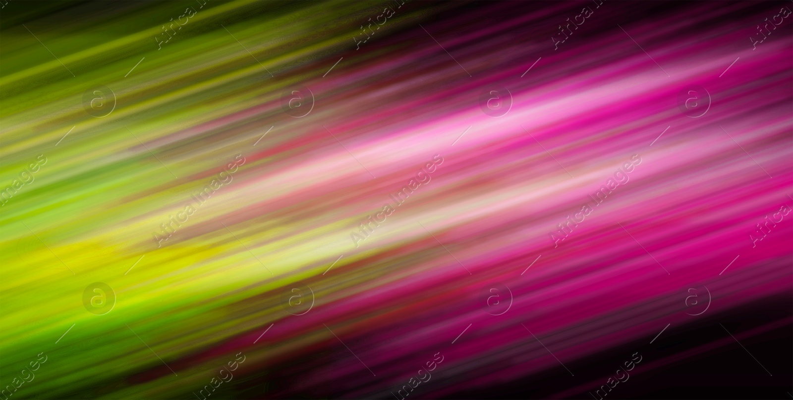 Image of Colorful speed light trails on black background, motion blur effect. Banner design