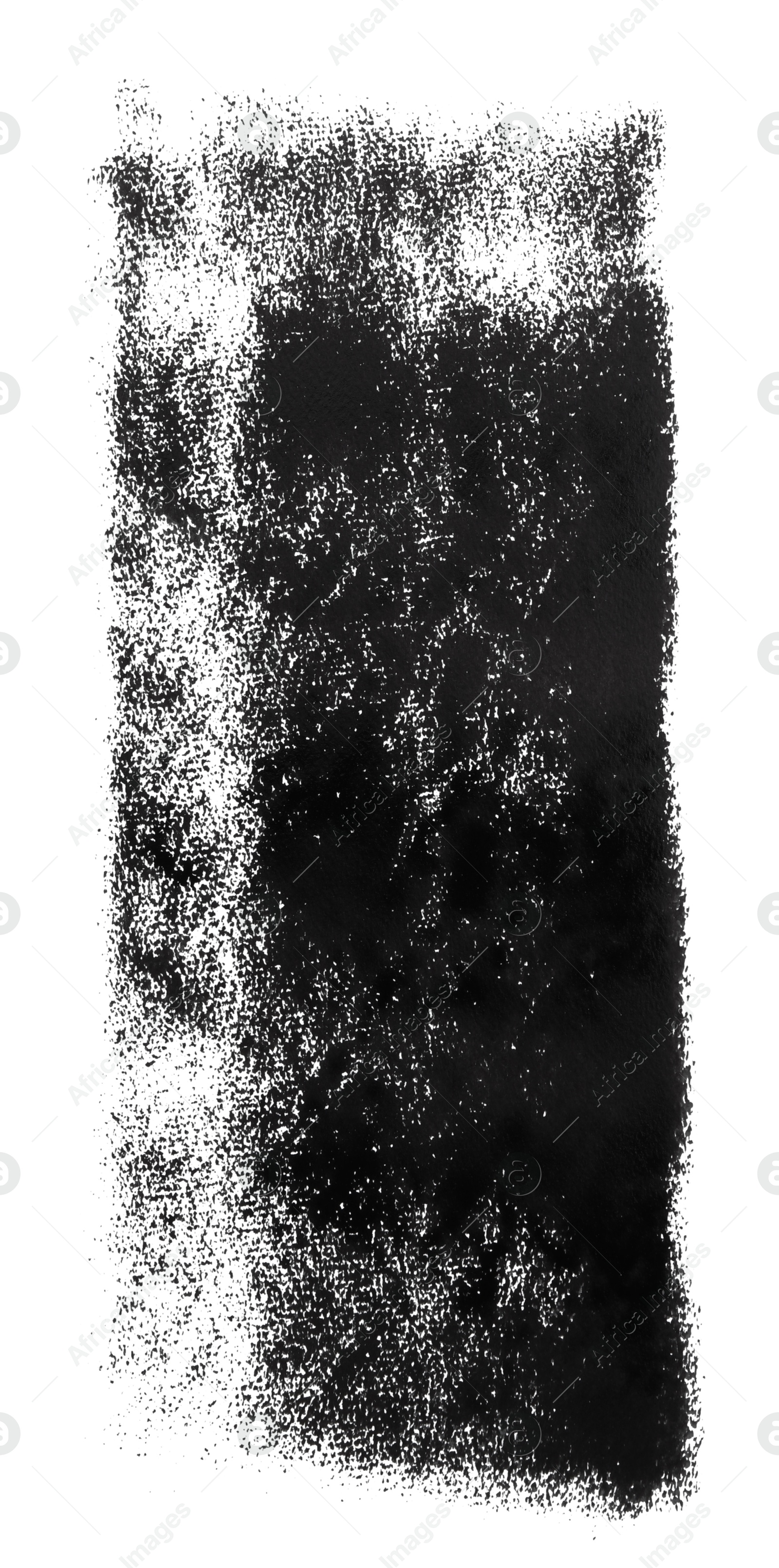 Photo of Abstract black ink painting isolated on white, top view