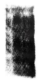 Abstract black ink painting isolated on white, top view