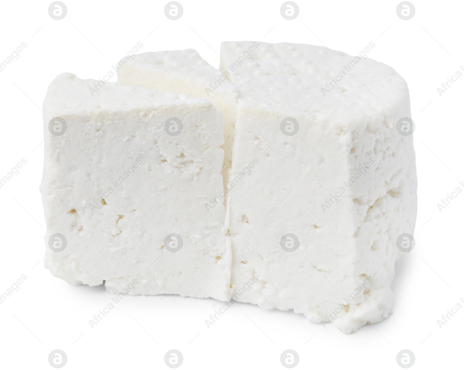 Photo of Fresh ricotta (cream cheese) isolated on white