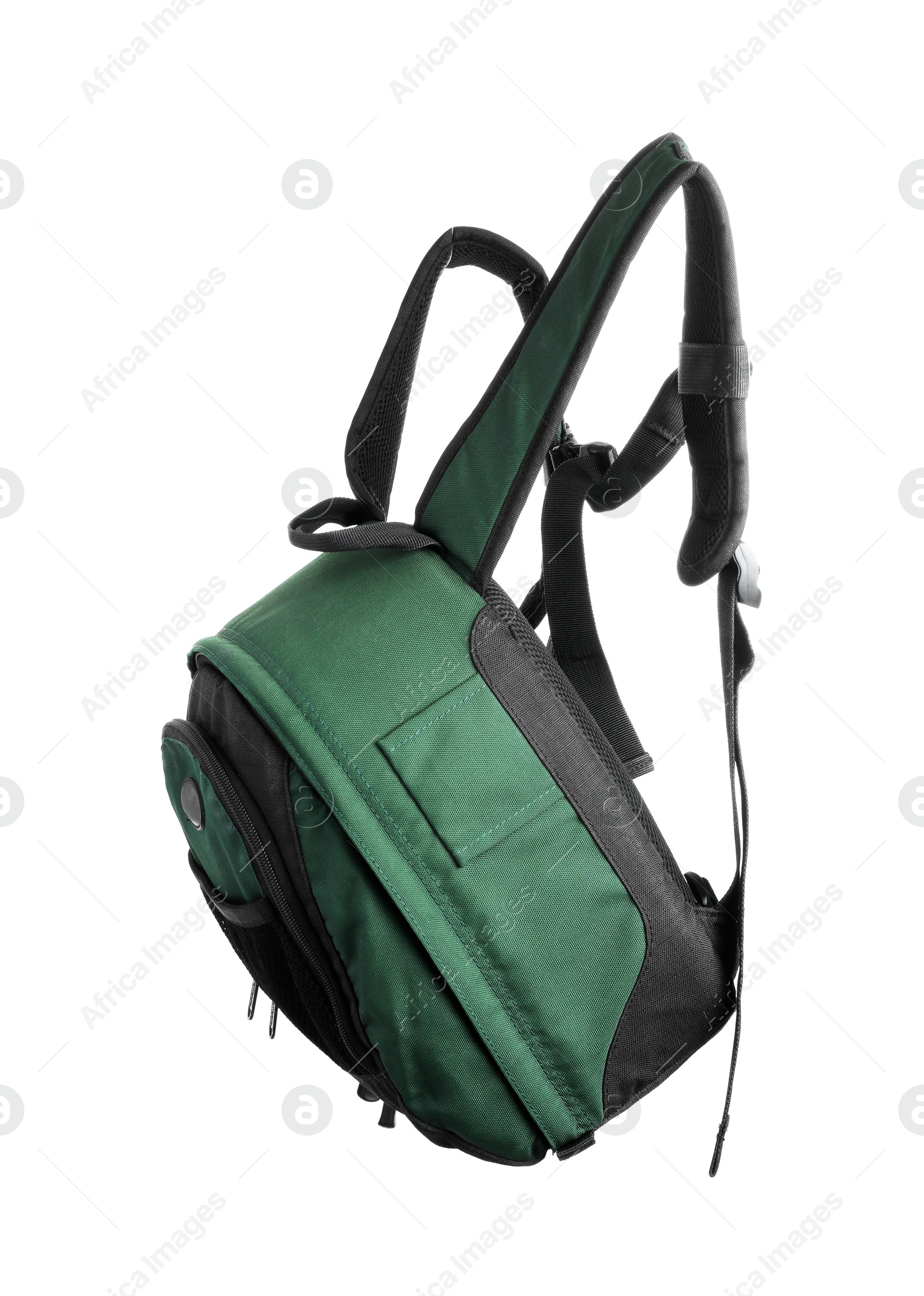 Photo of Backpack for camera isolated on white. Professional accessory