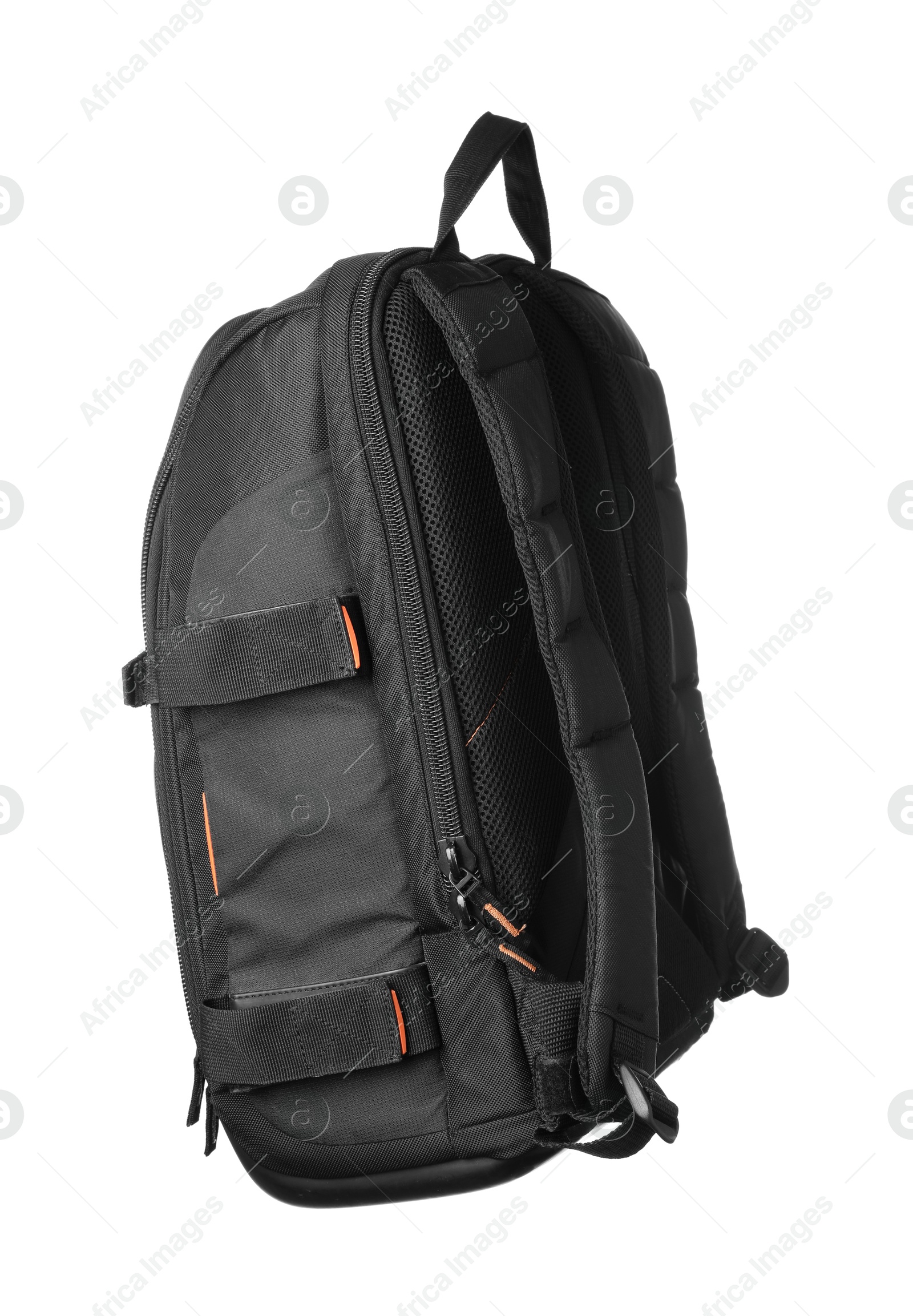 Photo of Backpack for camera isolated on white. Professional accessory