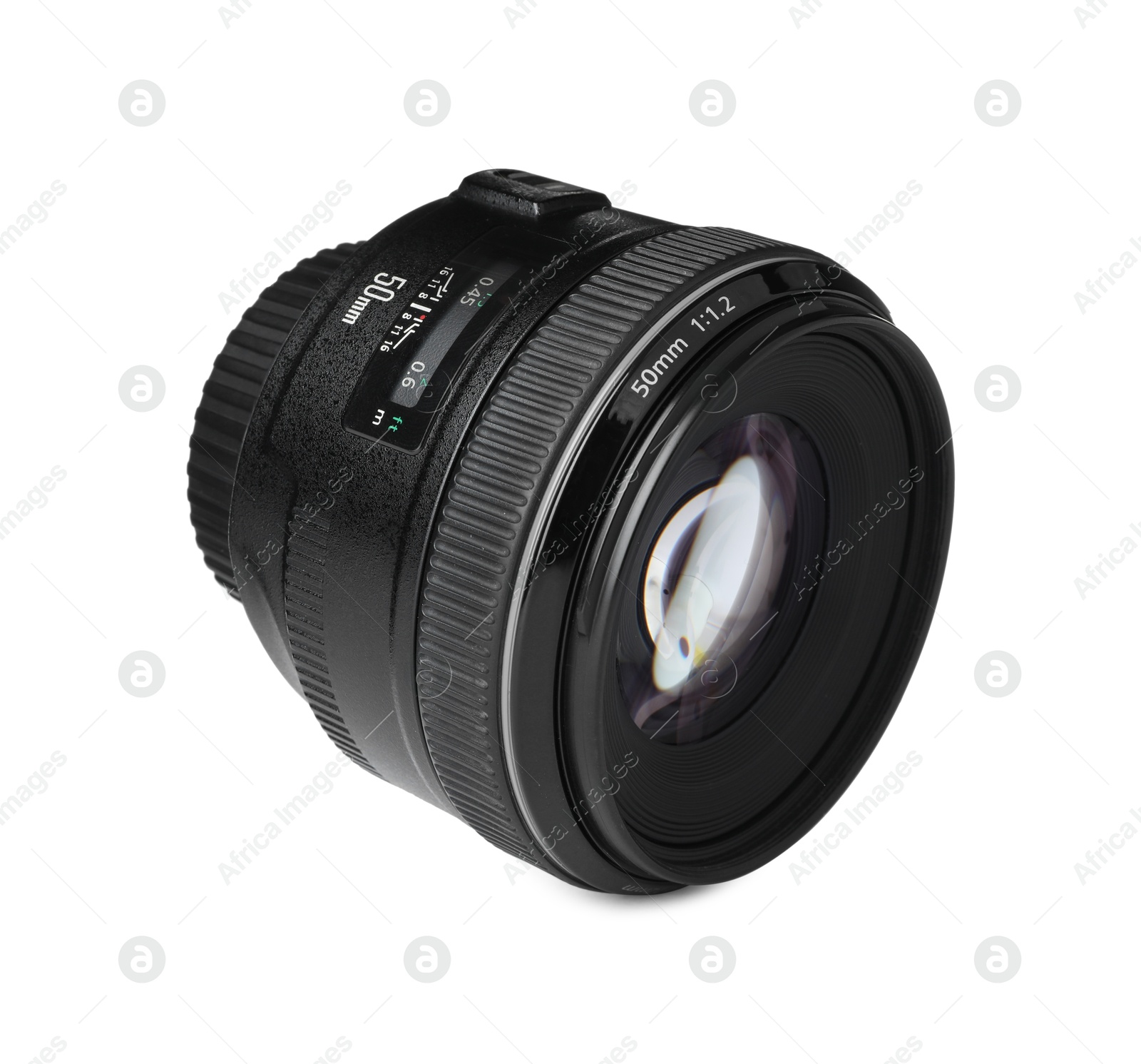 Photo of Camera's lens isolated on white. Photography equipment