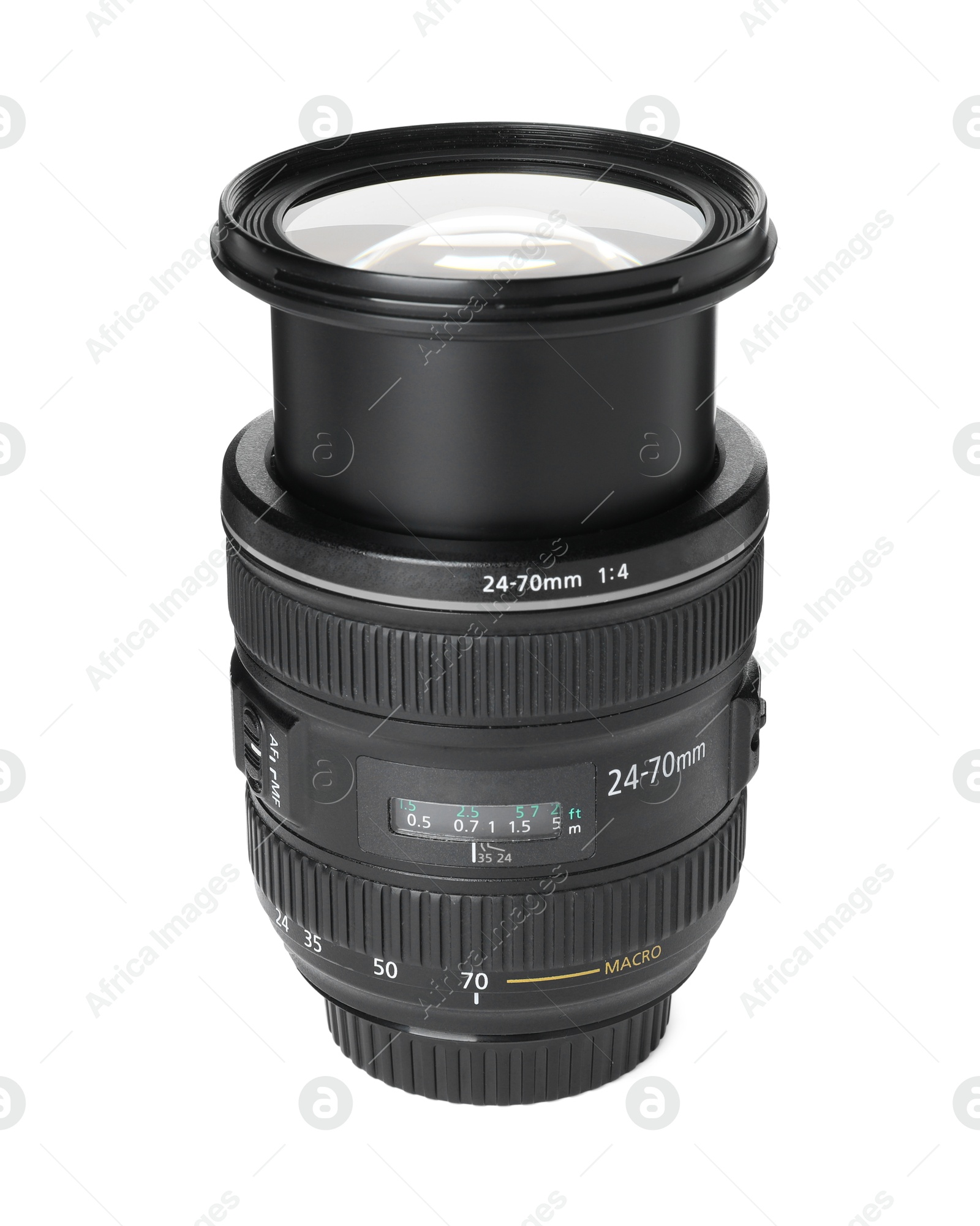 Photo of Camera's lens isolated on white. Photography equipment