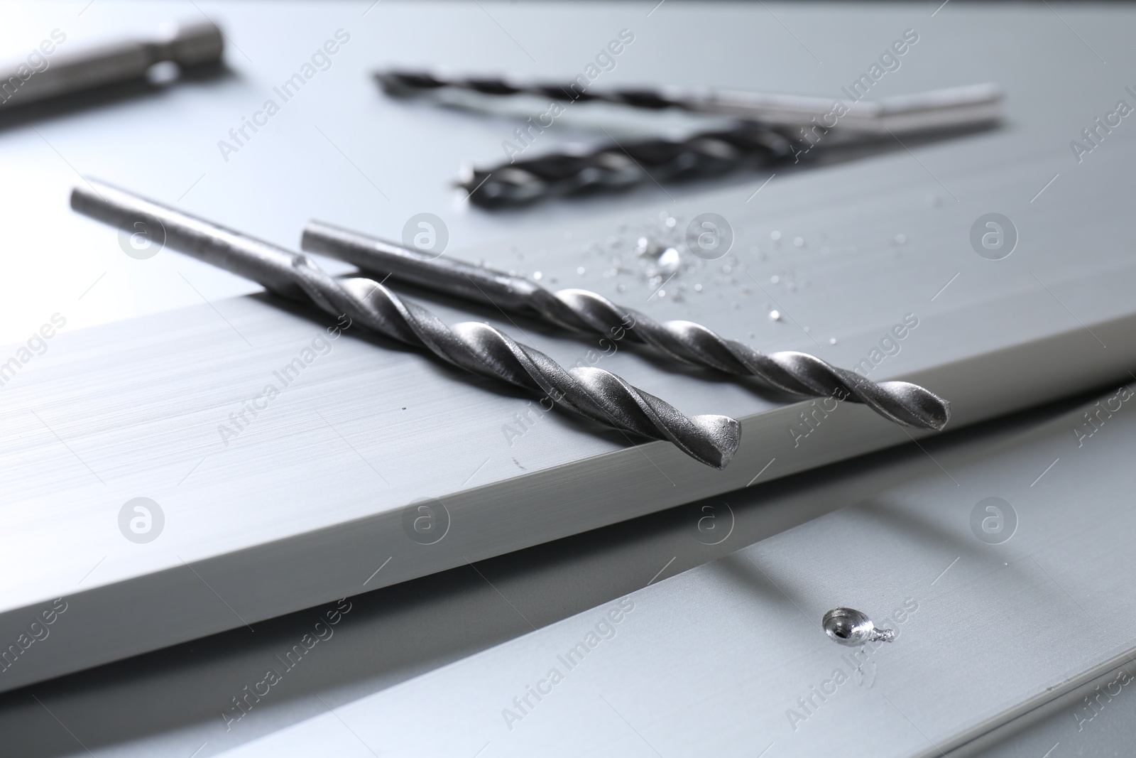 Photo of Bits and planks on light table, closeup