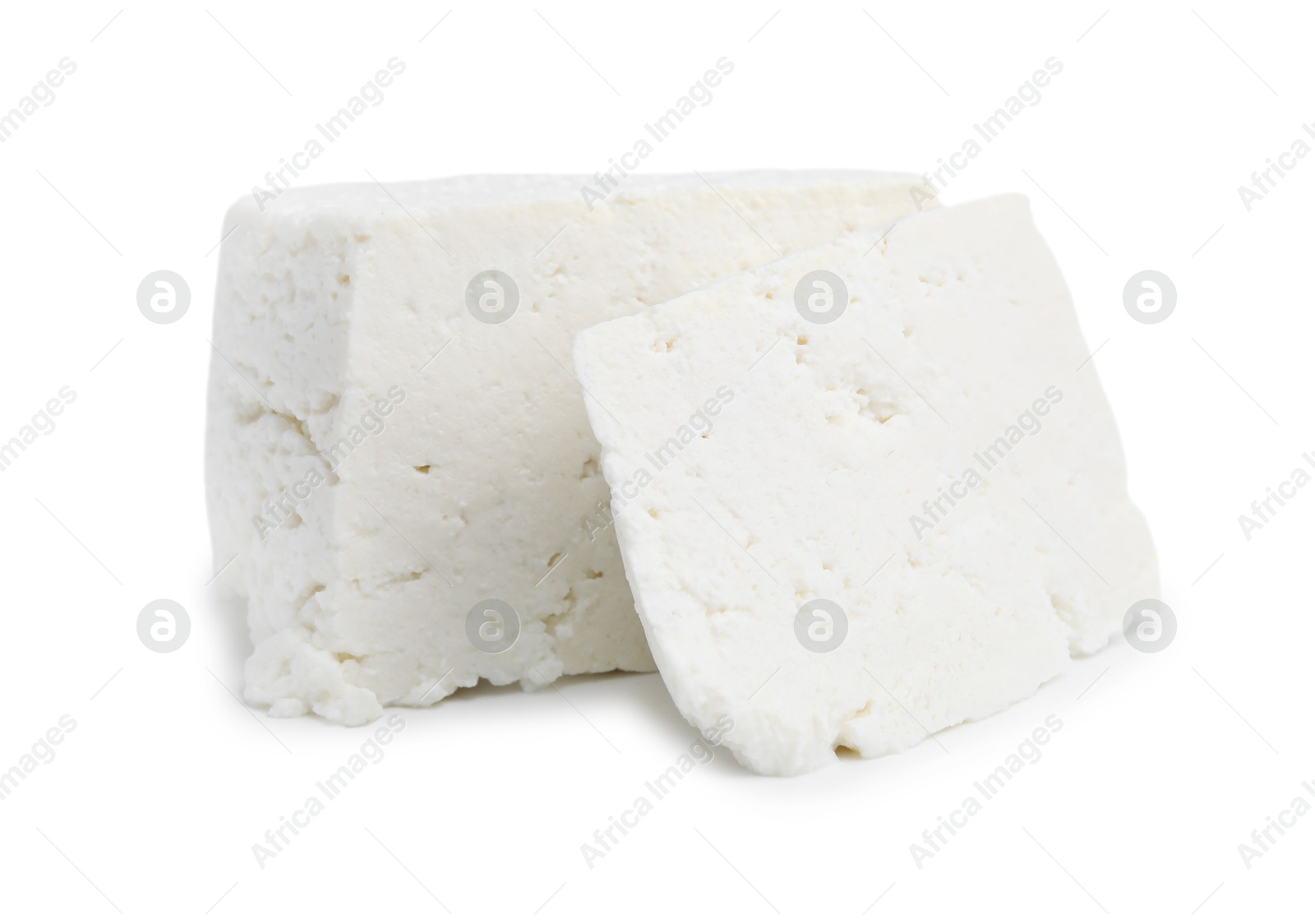 Photo of Fresh ricotta (cream cheese) isolated on white