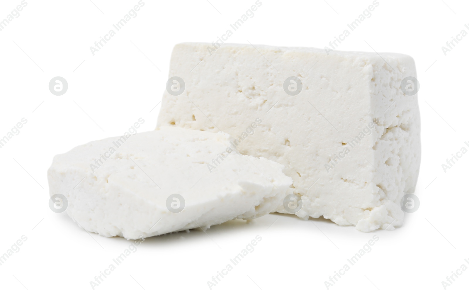 Photo of Fresh ricotta (cream cheese) isolated on white