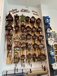 Photo of Berlin, Germany - July 2, 2024: Different beautiful clocks in shop