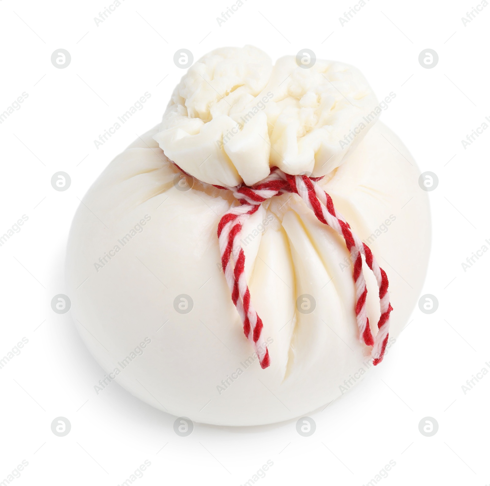 Photo of Fresh delicious burrata cheese isolated on white