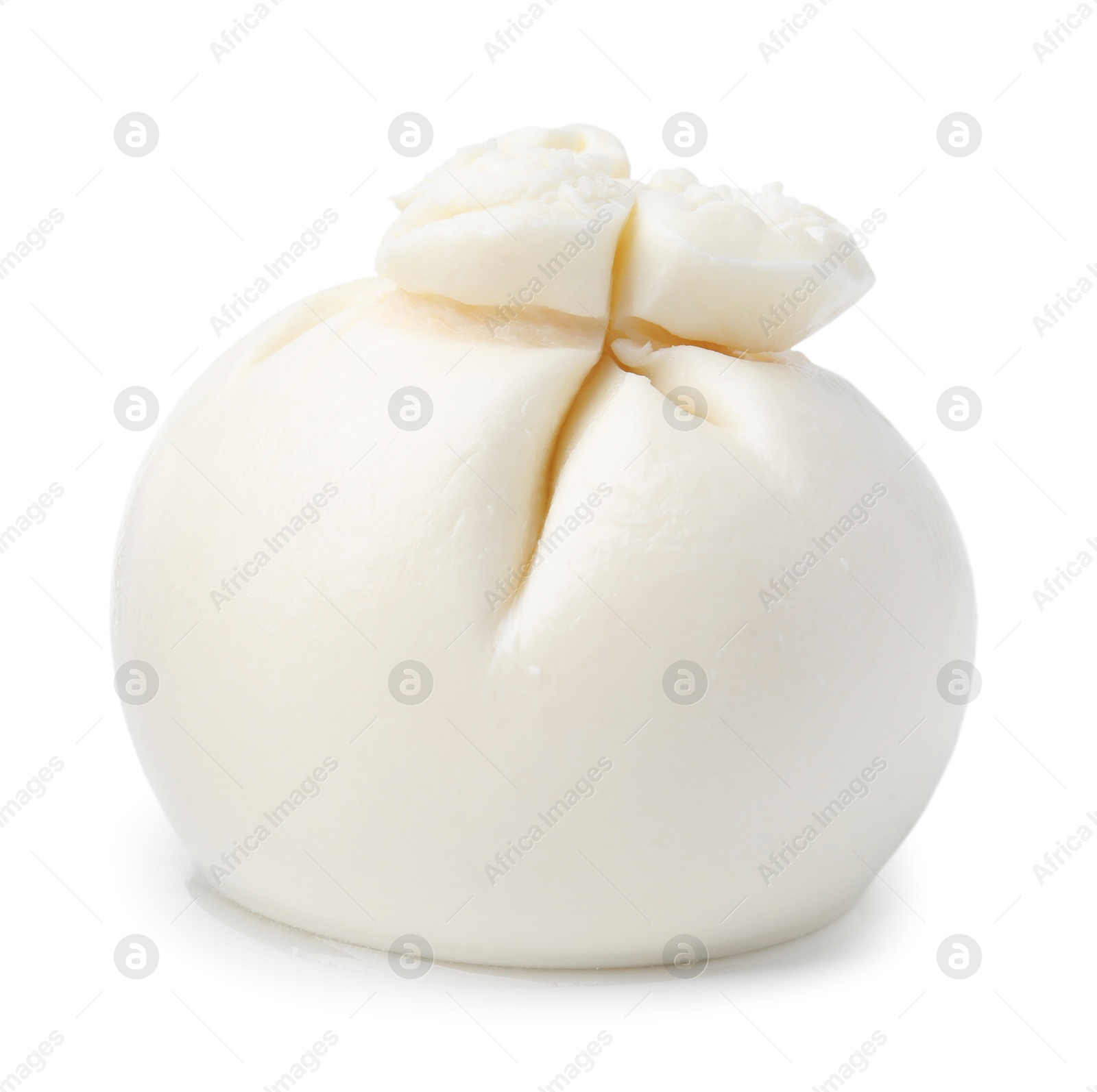 Photo of Fresh delicious burrata cheese isolated on white