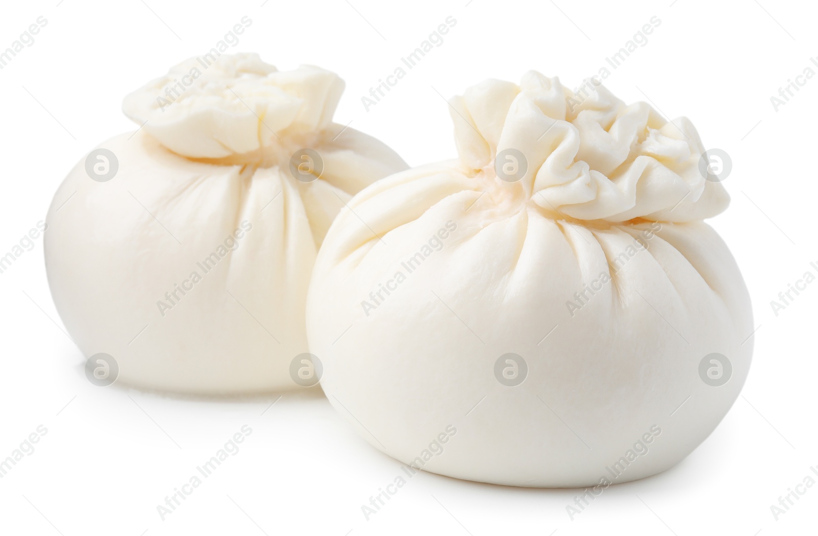 Photo of Fresh delicious burrata cheese isolated on white