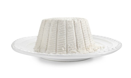 Photo of Fresh ricotta (cream cheese) isolated on white