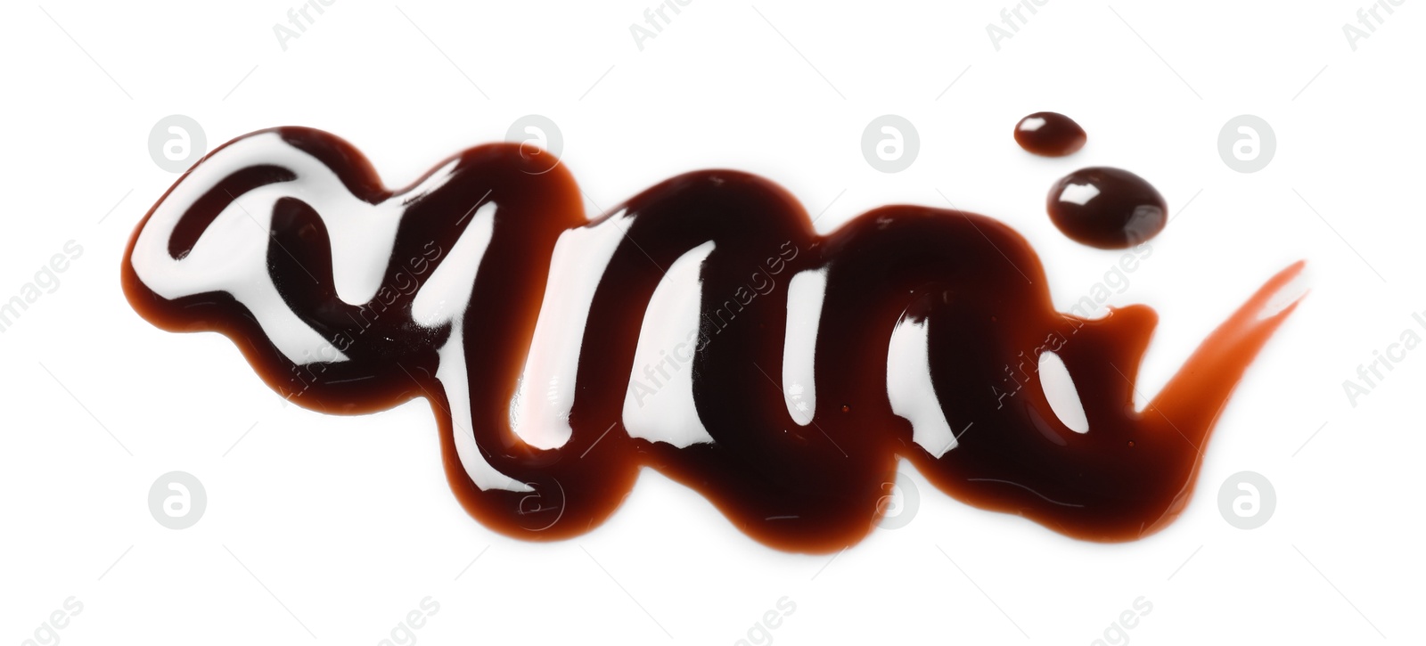 Photo of Sample of delicious balsamic vinegar isolated on white