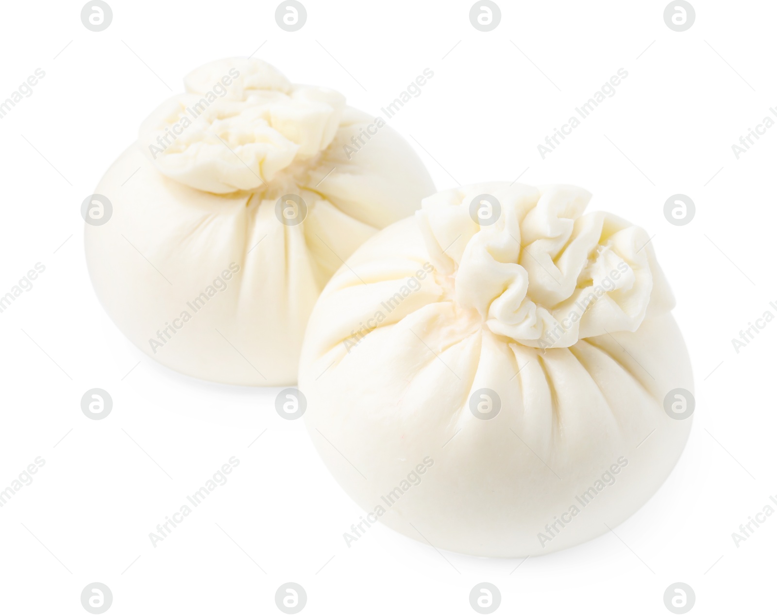 Photo of Fresh delicious burrata cheese isolated on white