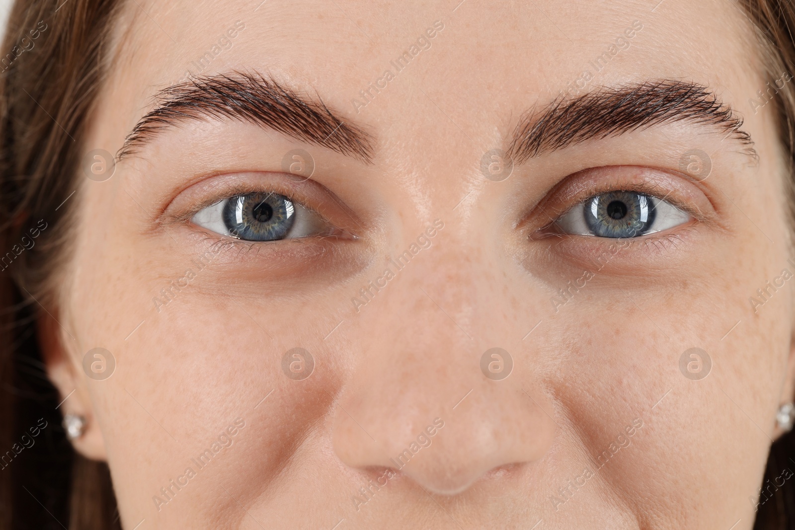 Photo of Closeup view of woman with beautiful eyes